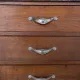 Vintage bedside table in Empire / Art Deco style