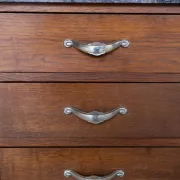 Vintage bedside table in Empire / Art Deco style