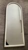 Large vintage mirror in stained white wood
