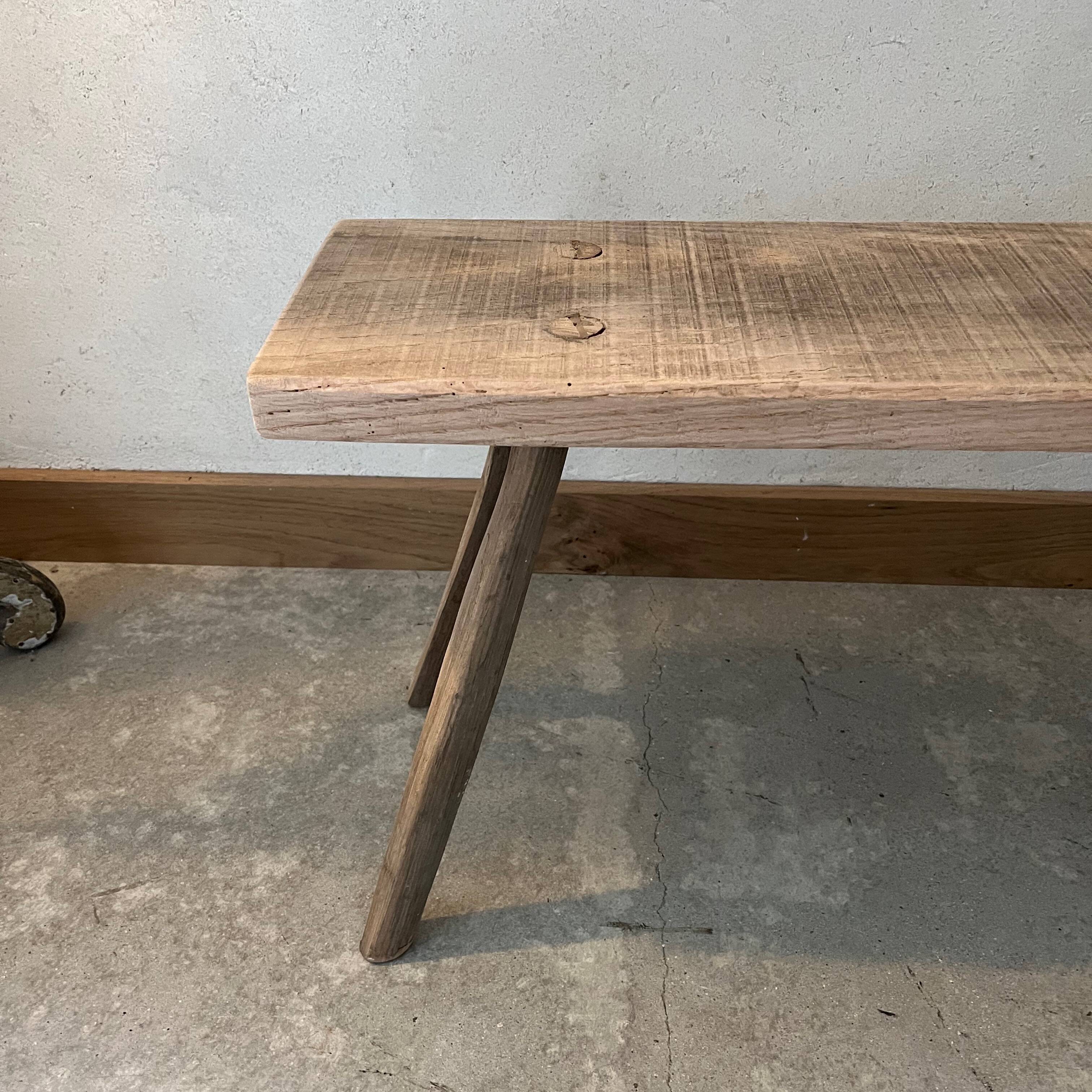 Small wooden bench