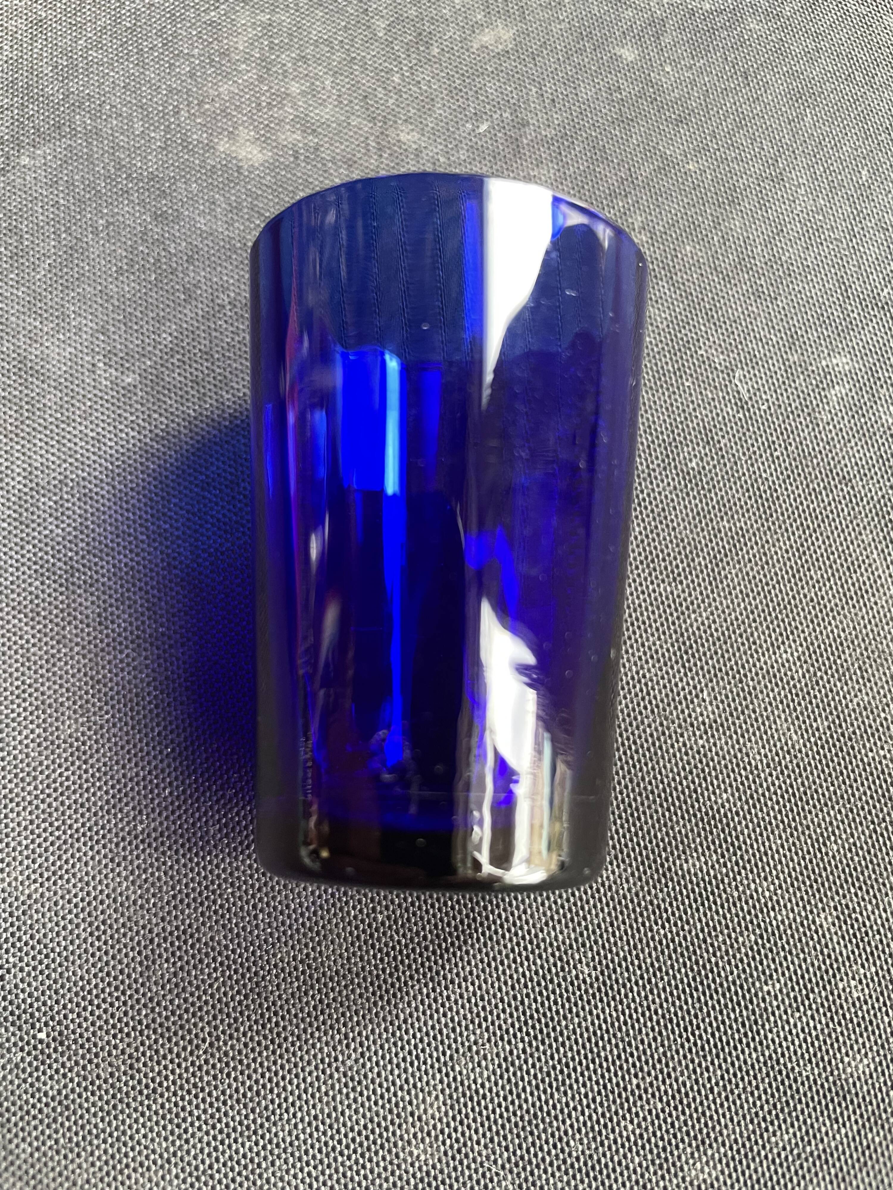 Blue liqueur glass set