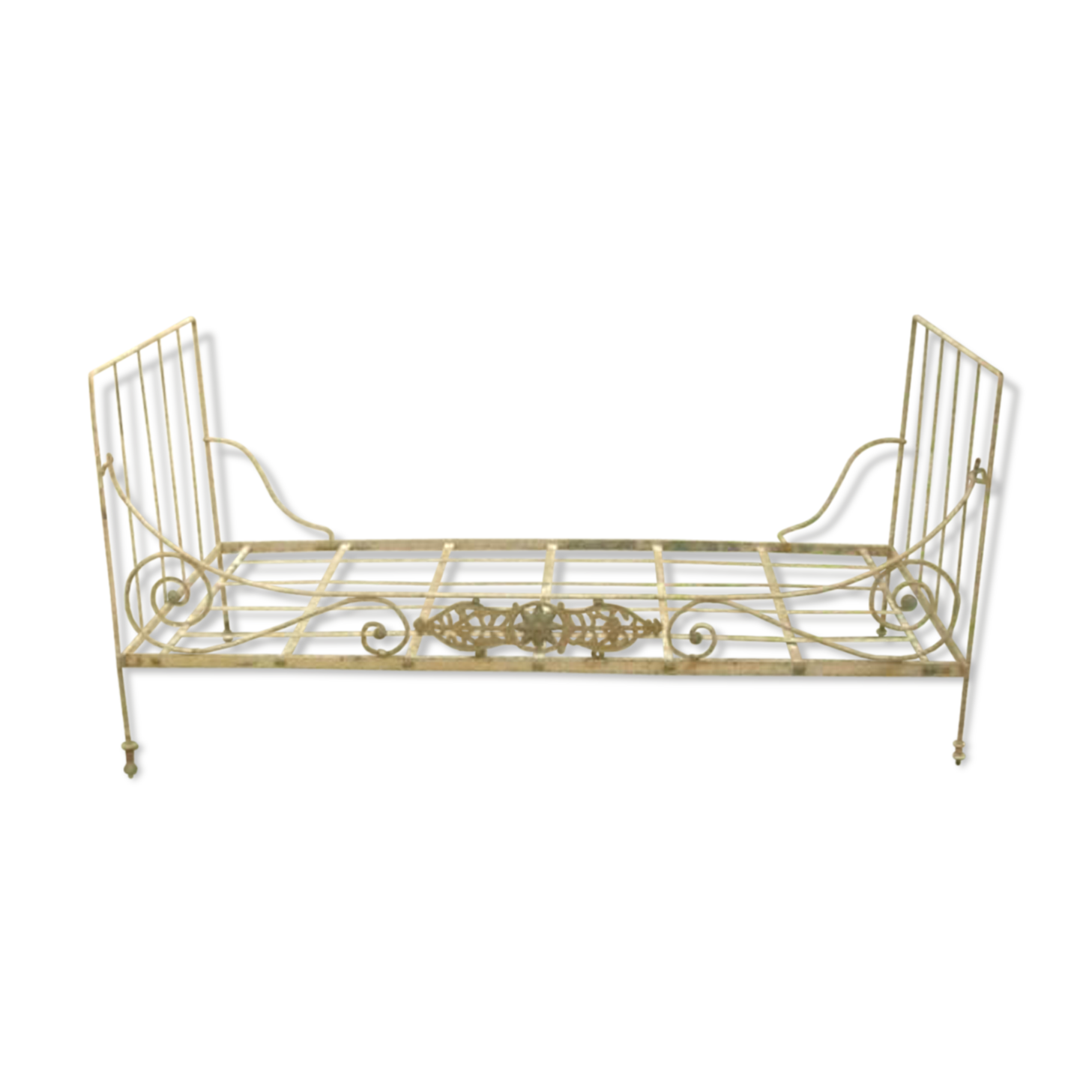 Ancient wrought iron bed