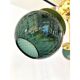 Italian Gold Chandelier Sputnik in Murano Glass Style Green "Balloton"