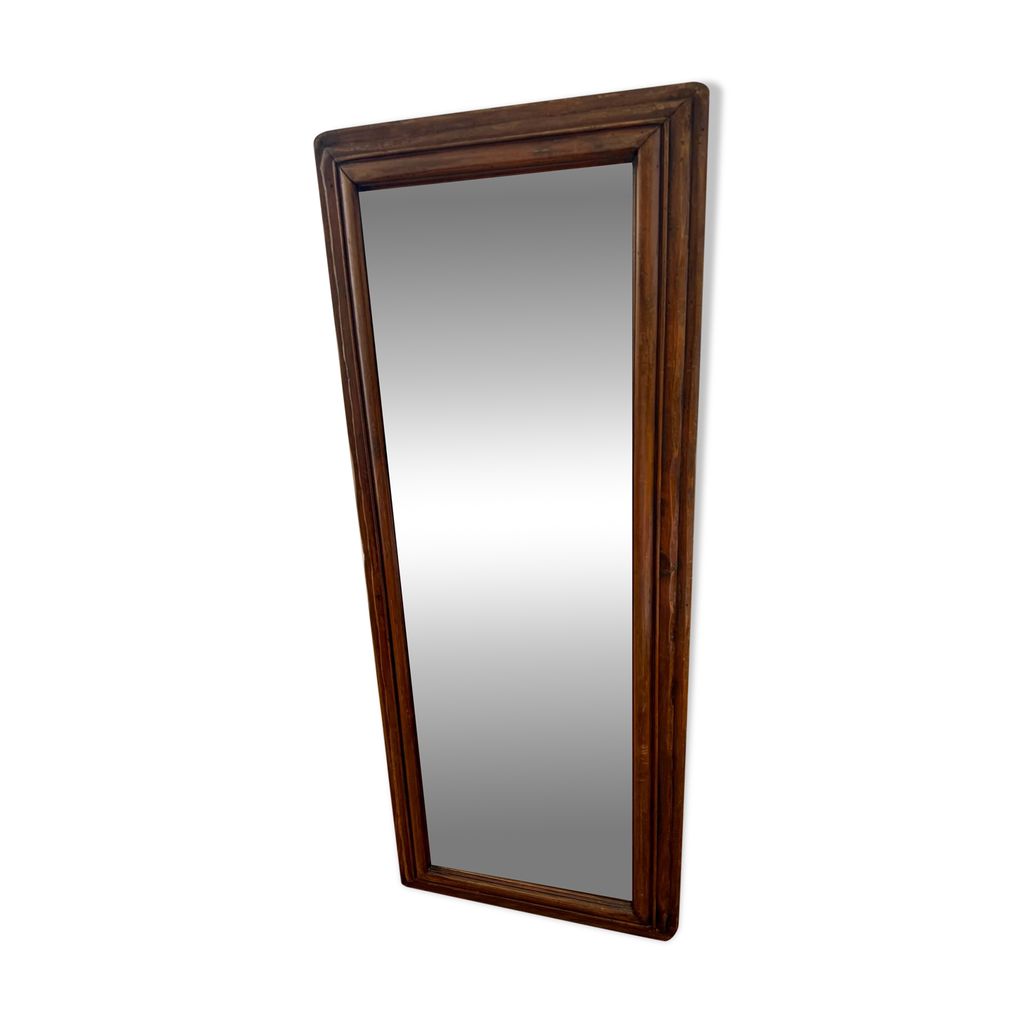 Light wooden tabletop mirror - vintage charm
