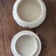 Vintage lot of two shabby chic candy jars hand-decorated.