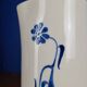 Modernist ceramic pitcher, signed polychrome decoration