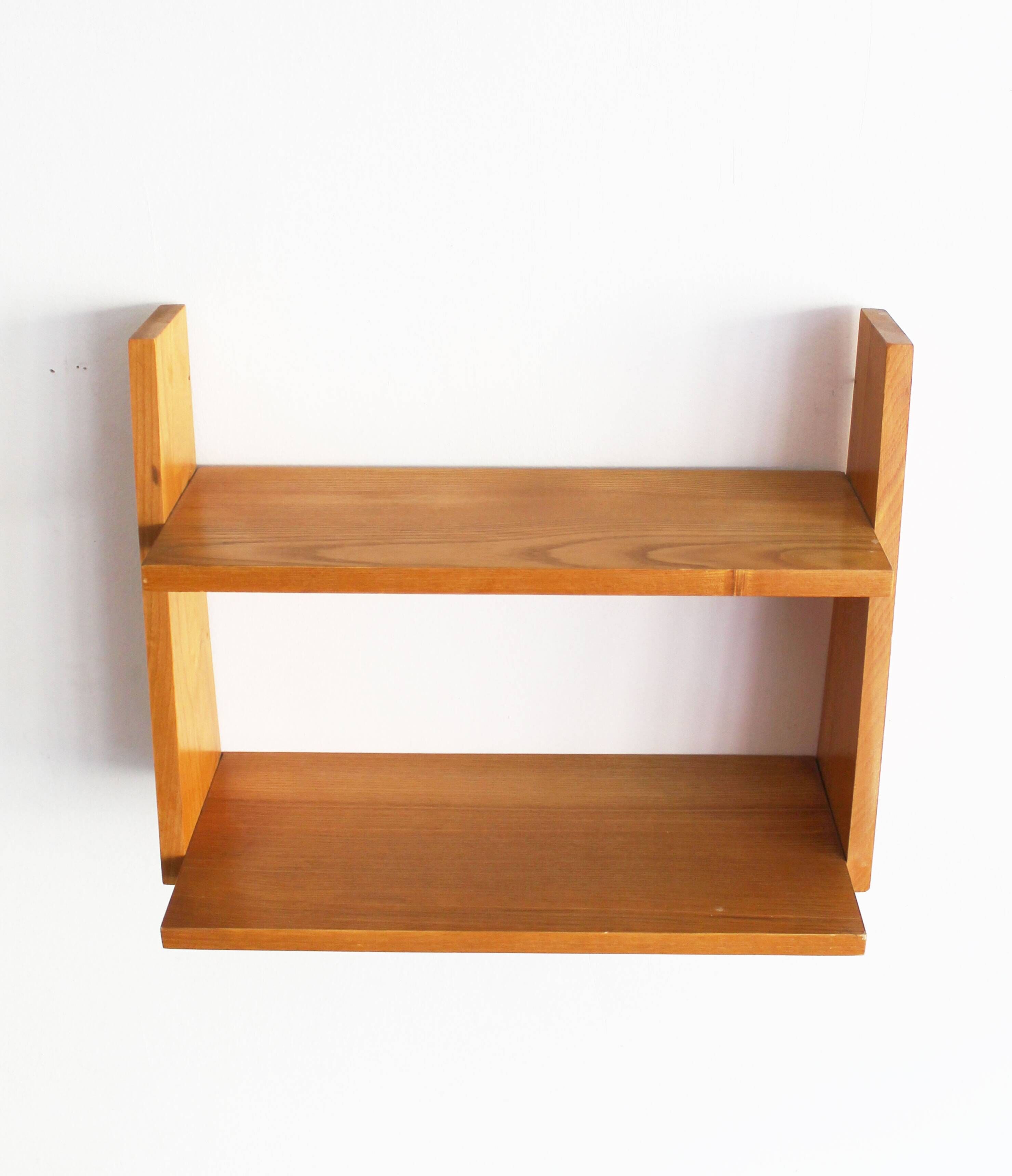 Vintage Wall Shelf in Beech, Czechoslovakia, 1960s