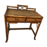 Console/small old desk in rattan