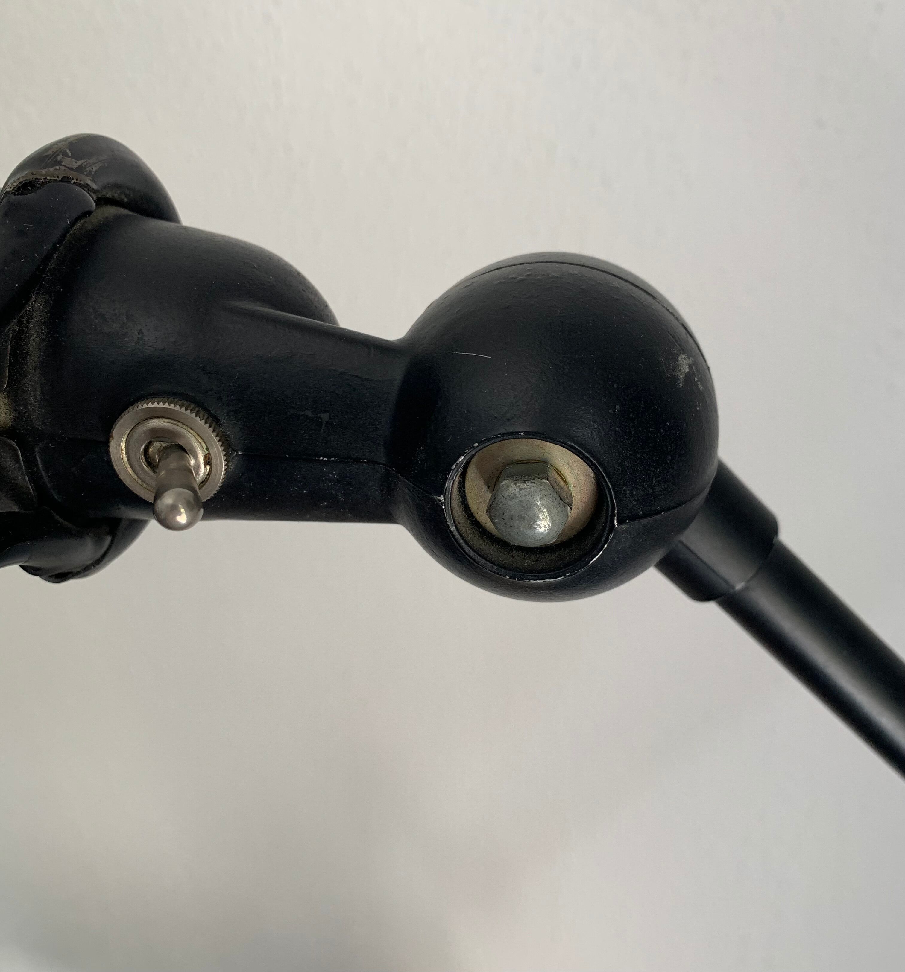 Vintage lamp 1960 Jielde 2 arm black matte original - 100 cm