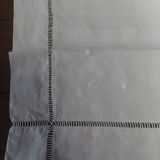 Old linen sheet, fine, embroidered with monogram BB, button closure, 72 x 7.