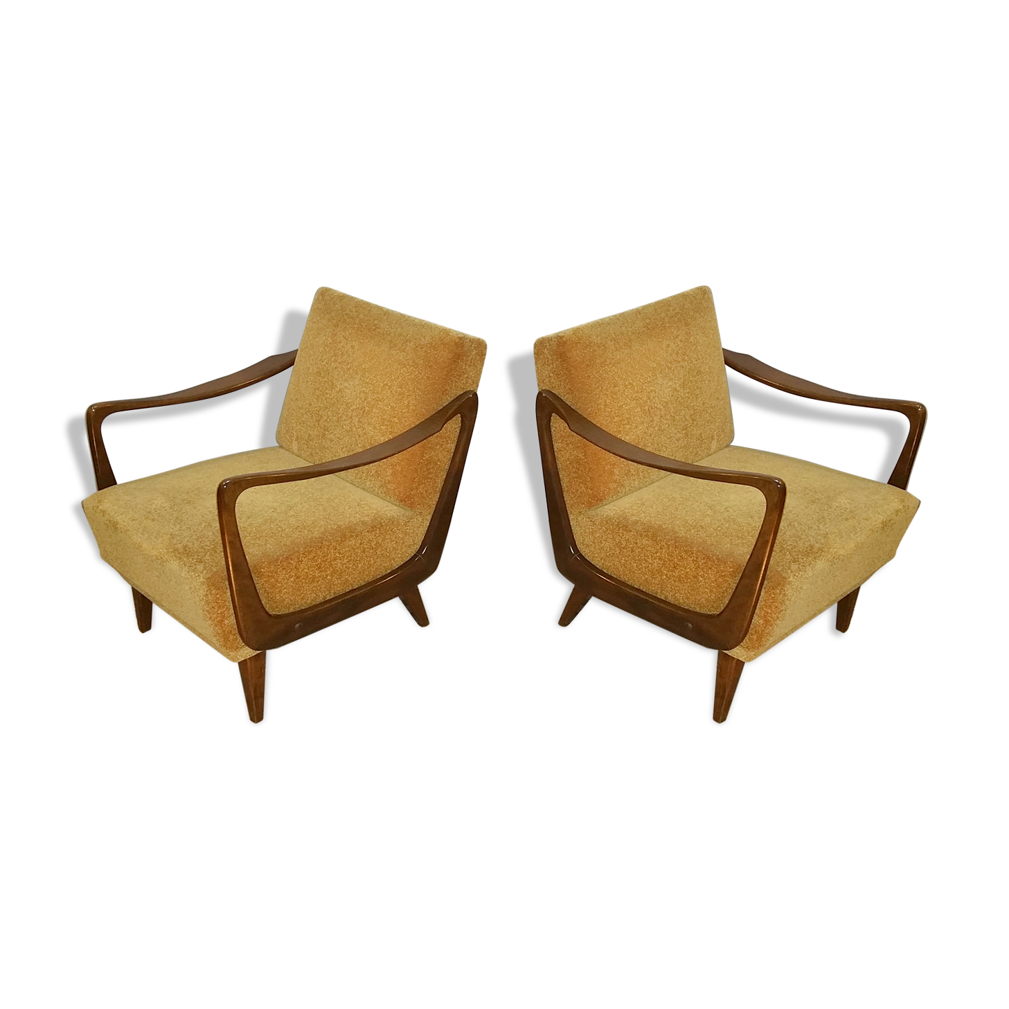 Scandinavian pair of chairs of the years 50-60 Boomerang design