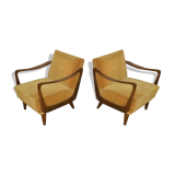 Scandinavian pair of chairs of the years 50-60 Boomerang design