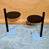 Set of 2 modernist side tables or night stands, 1970s