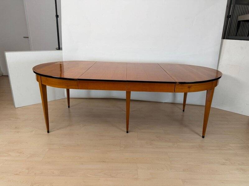 Extendable Biedermeier table in cherry wood, South Germany, 1880