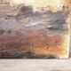 Oil on canvas signed Monique Humbert, abstract composition, wall painting, interior decoration.
