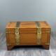 Pair of wooden and engraved brass chests, 20th century