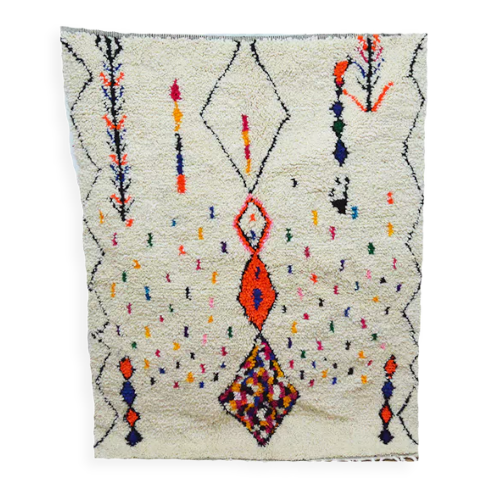 Handmade Moroccan Berber carpet 162 x 124 CM