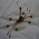 Golden chandelier fish pattern brass 6 branches art deco vintage fine 50s