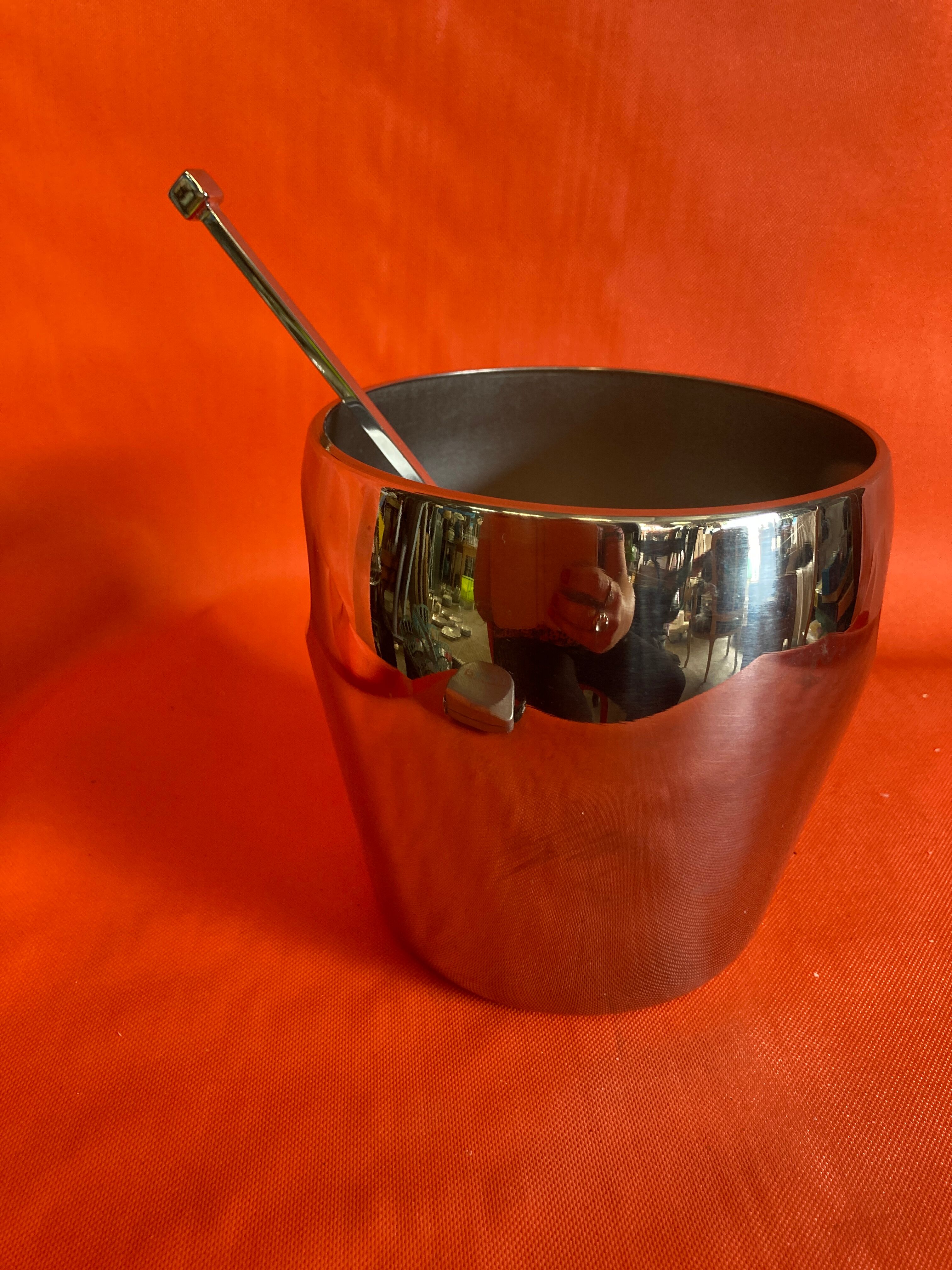 Ice bucket and its spoon Alfra Alessi