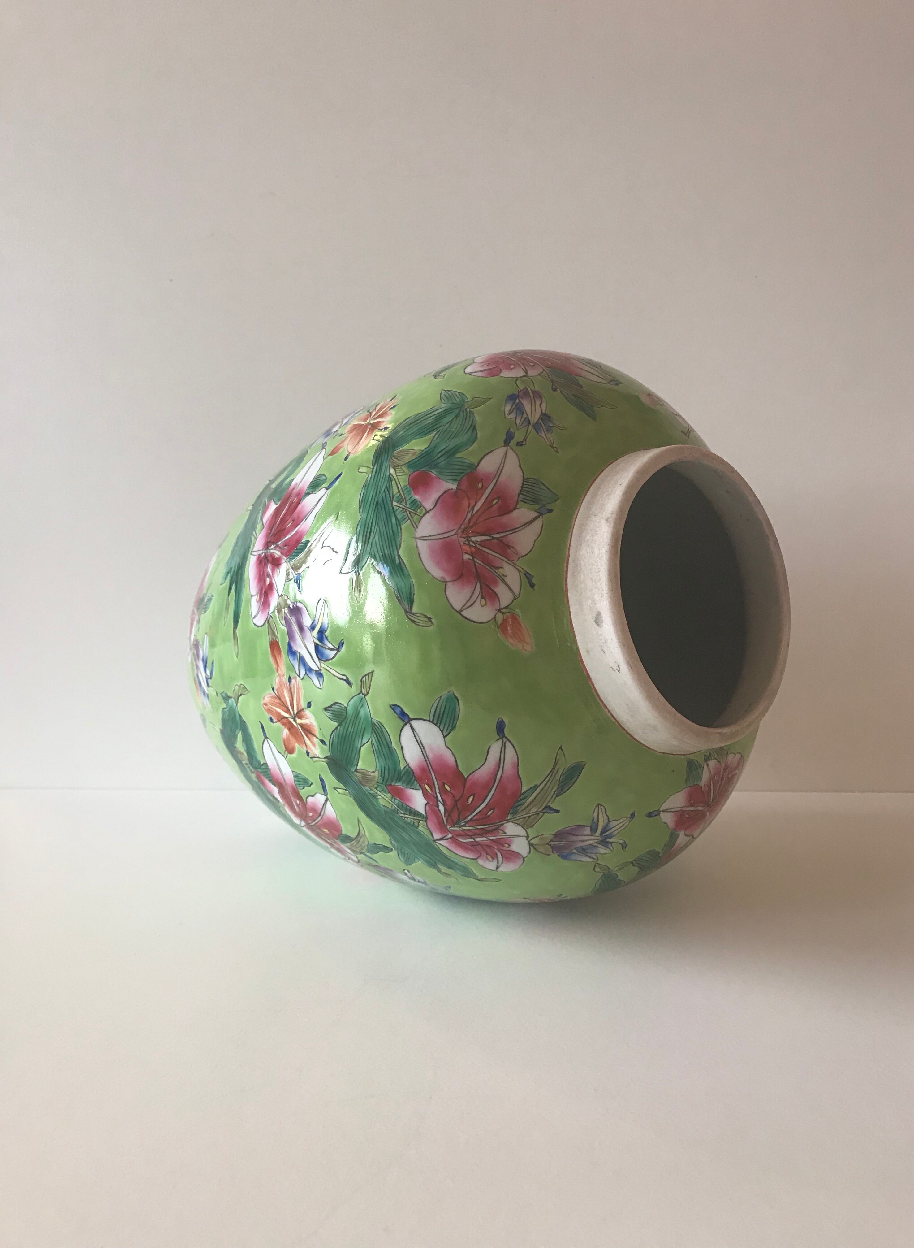 Large floral vase