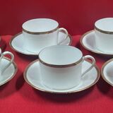 6 ch field haviland limoges porcelain coffee cups white and gold