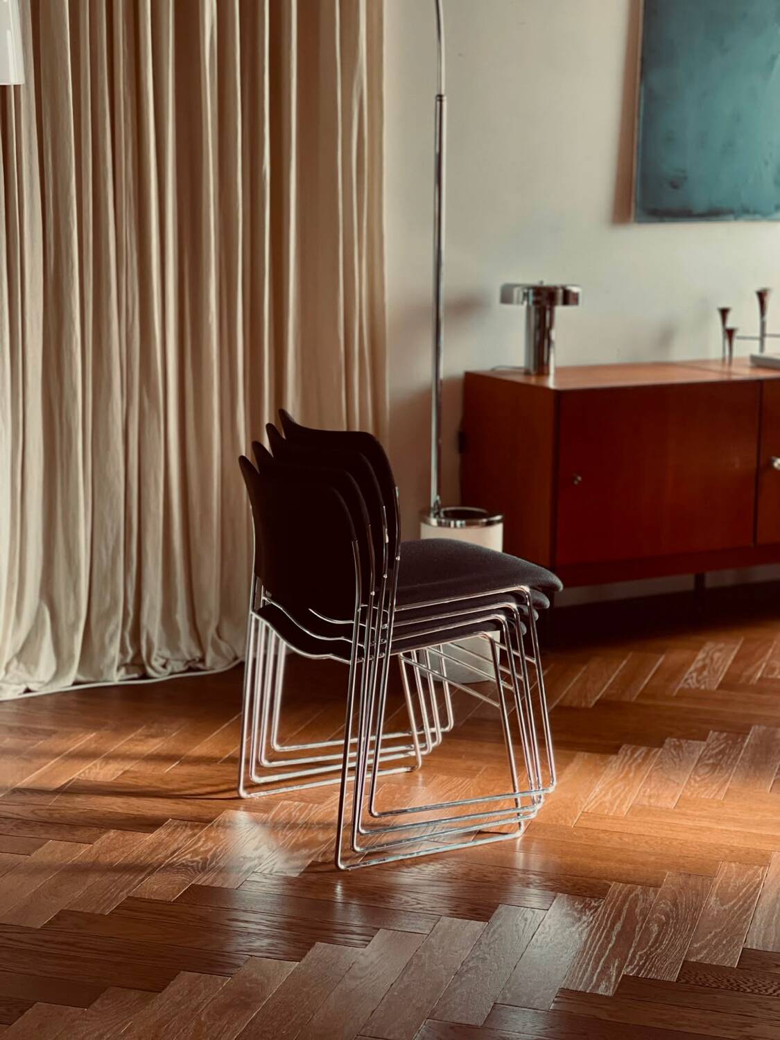 Lot de 4 chaises 40/4 David Rowland pour Howe – État exceptionnel