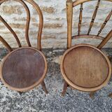 6 mismatched bistro chairs