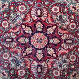 Handwoven antique persian carpet traditional wool area rug- 174x132cm