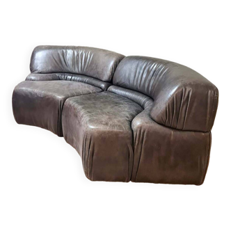 Vintage leather modular sofa Cosmos DS-28 De Sede 1970
