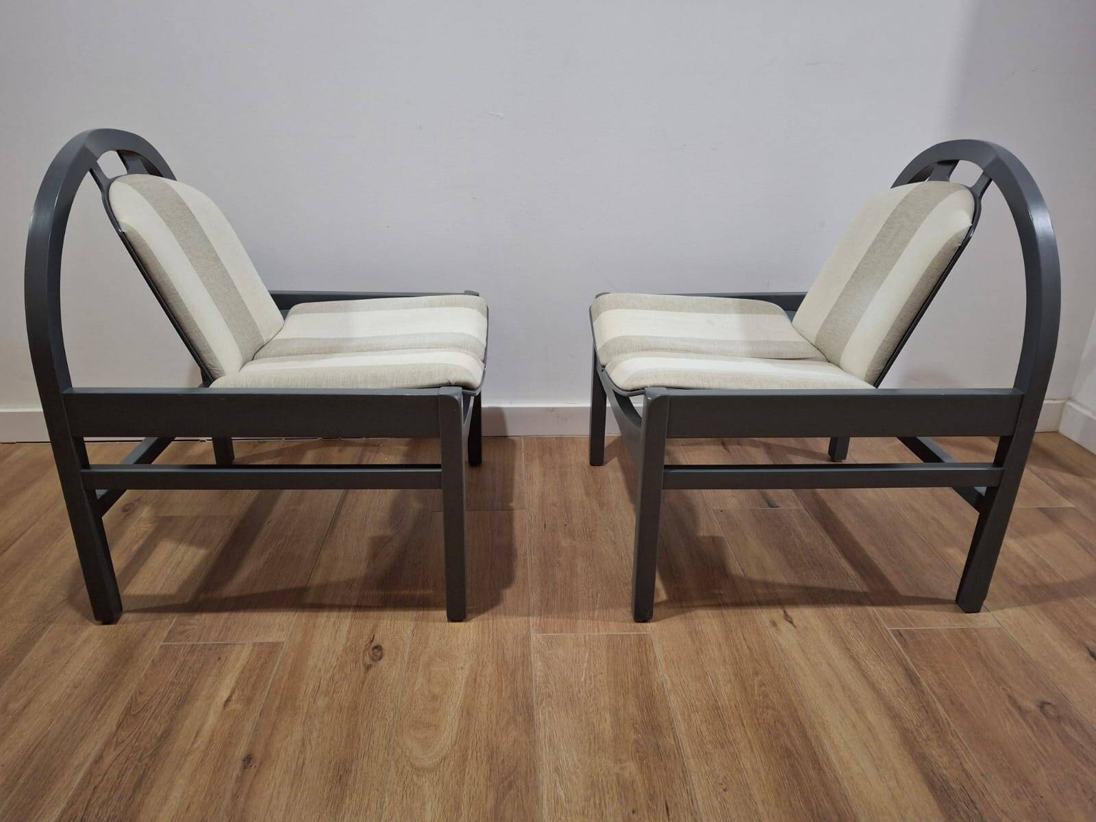 Pair of Baumann French Armchairs from the 1980s
