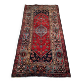 Persian Carpet 235 x 130 cm Hamadan Hand-Knotted Wool c1960