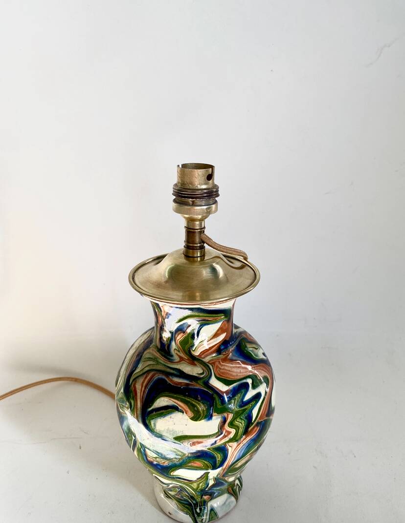 Mixed earth ceramic vase