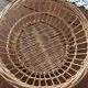 Three natural wicker baskets
