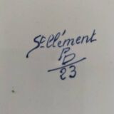 Saint-Clément plate with polychrome floral decoration