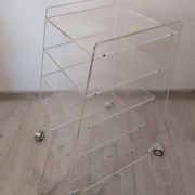 Lucite mobile shelf, 1970s.