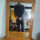 Vintage Scandinavian pine mirror