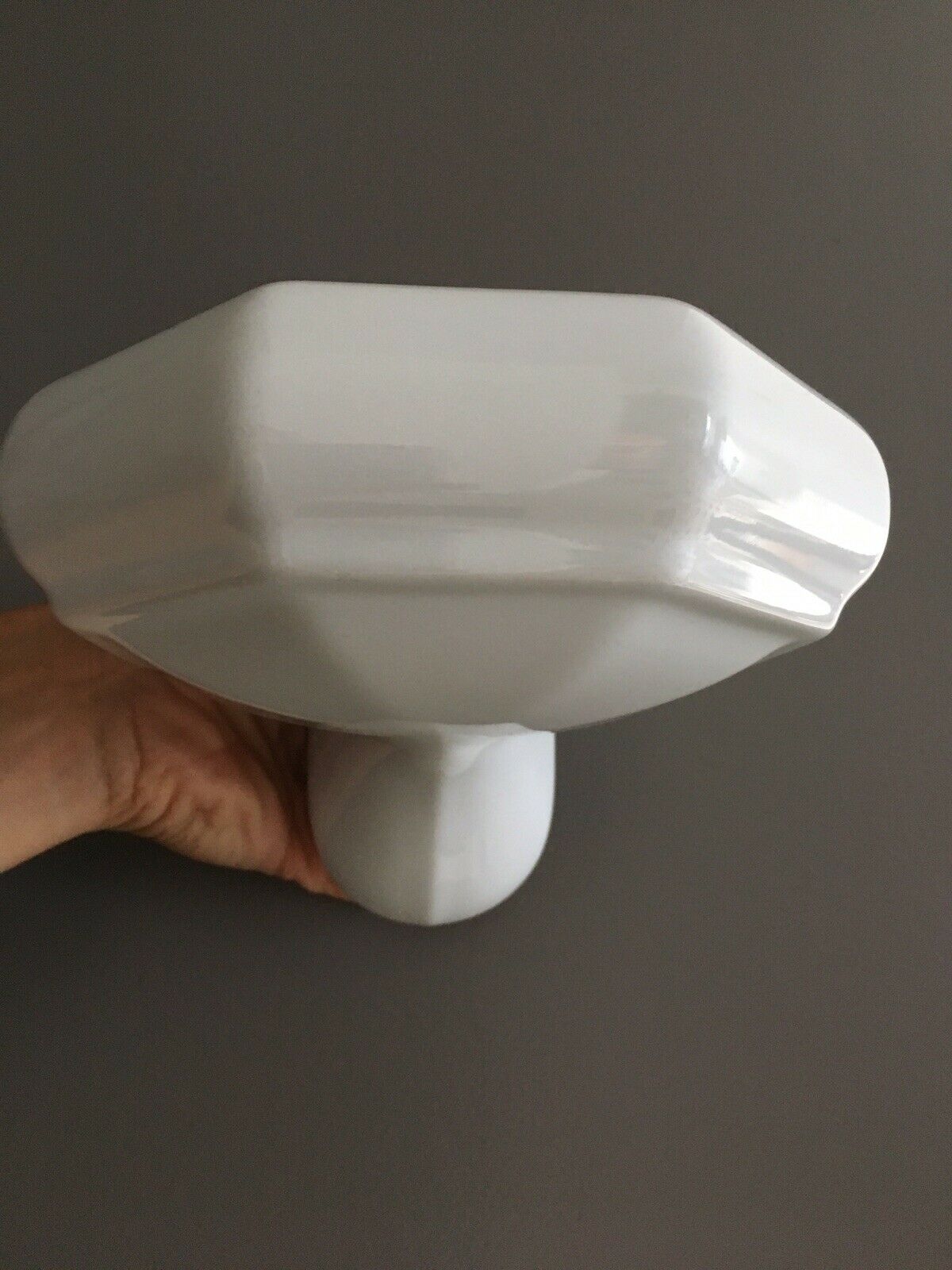 Lot of 3 appliques in white faience