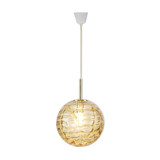 Glass ball suspension by Doria Leuchten Germany 1960s