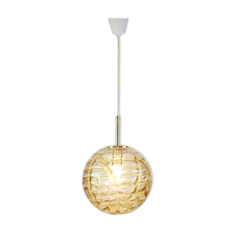 Glass ball suspension by Doria Leuchten Germany 1960s