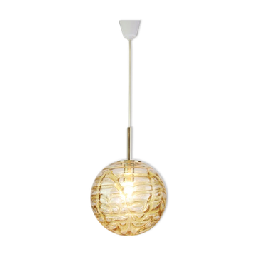 Suspension boule en verre de Doria Leuchten Allemagne années 1960