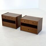 Set of two Italian wooden bedside tables
