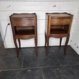 Pair of solid oak bedside tables