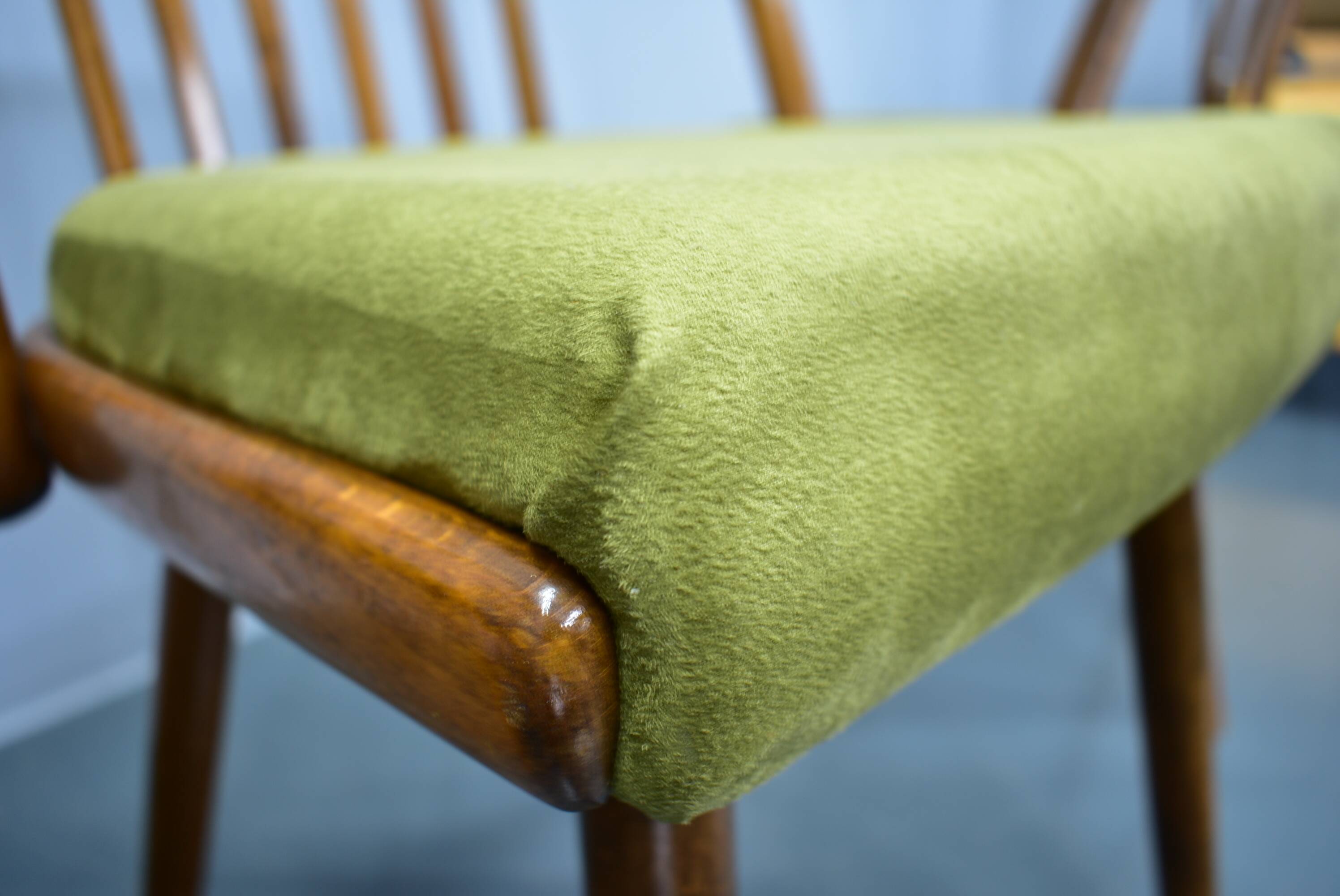 1960s Antonin Suman beech dining chairs, set of 4