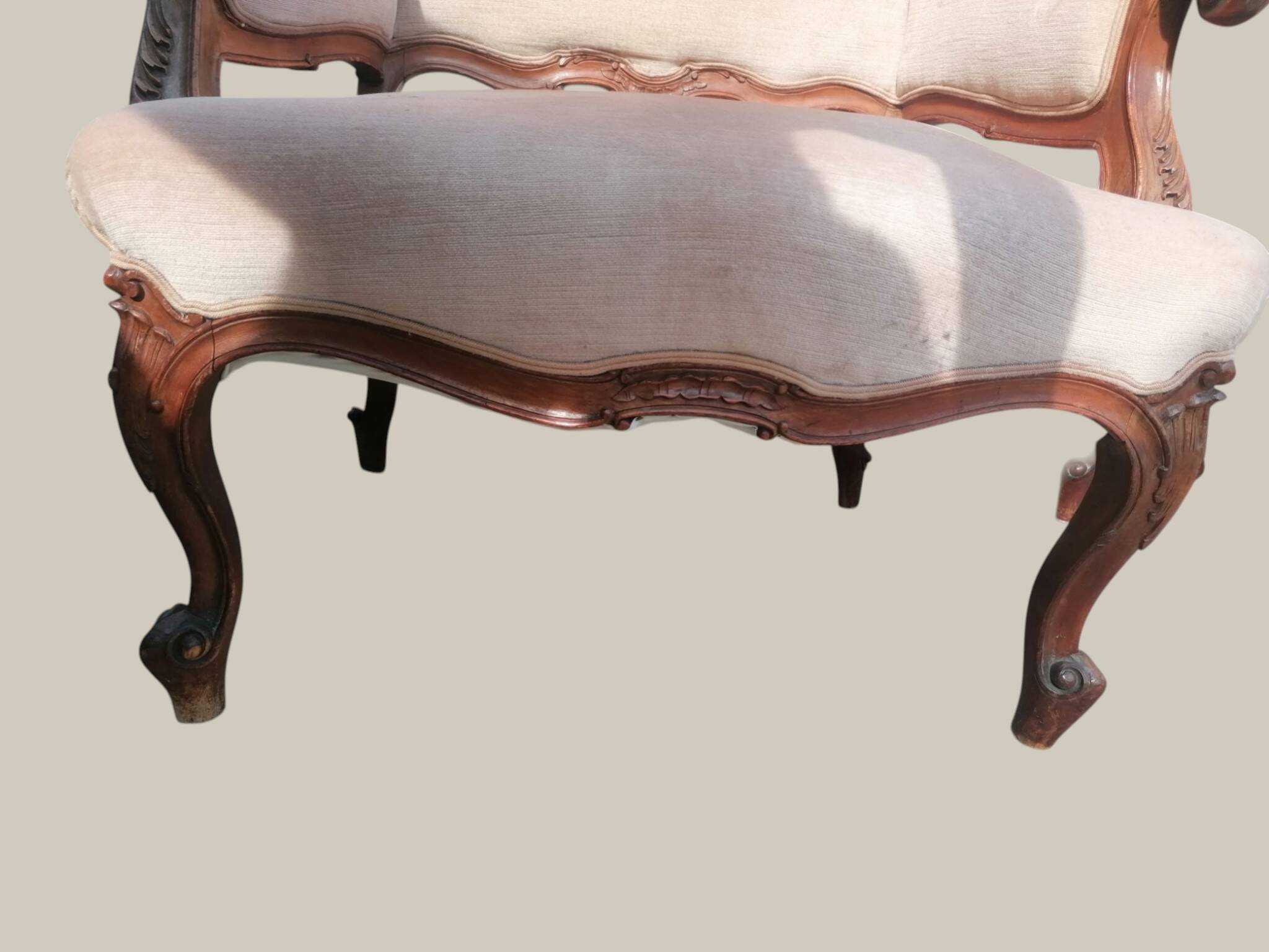 Salon Rocaille / Rococo - 2 fauteuils & 2 chaises - Noyer XIXe