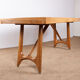 Large extendable dining table in oak by Guillerme and Chambron 1960.