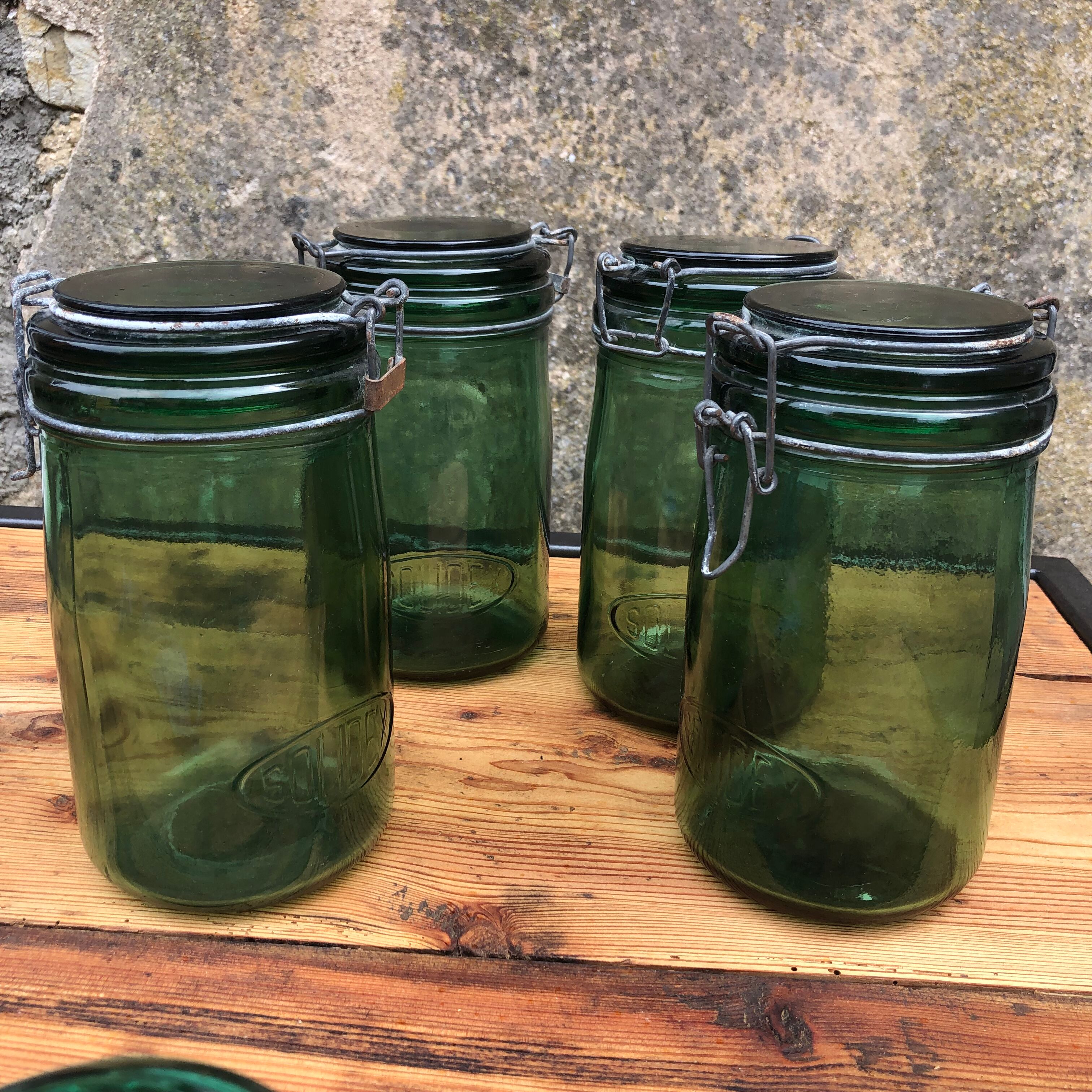 Lot 7 bocaux de conserve anciens