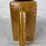 Rectangular ocher ceramic pitcher