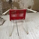 Vintage red scoubidou children's chair