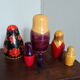 Russian nesting dolls matriochka mismatched