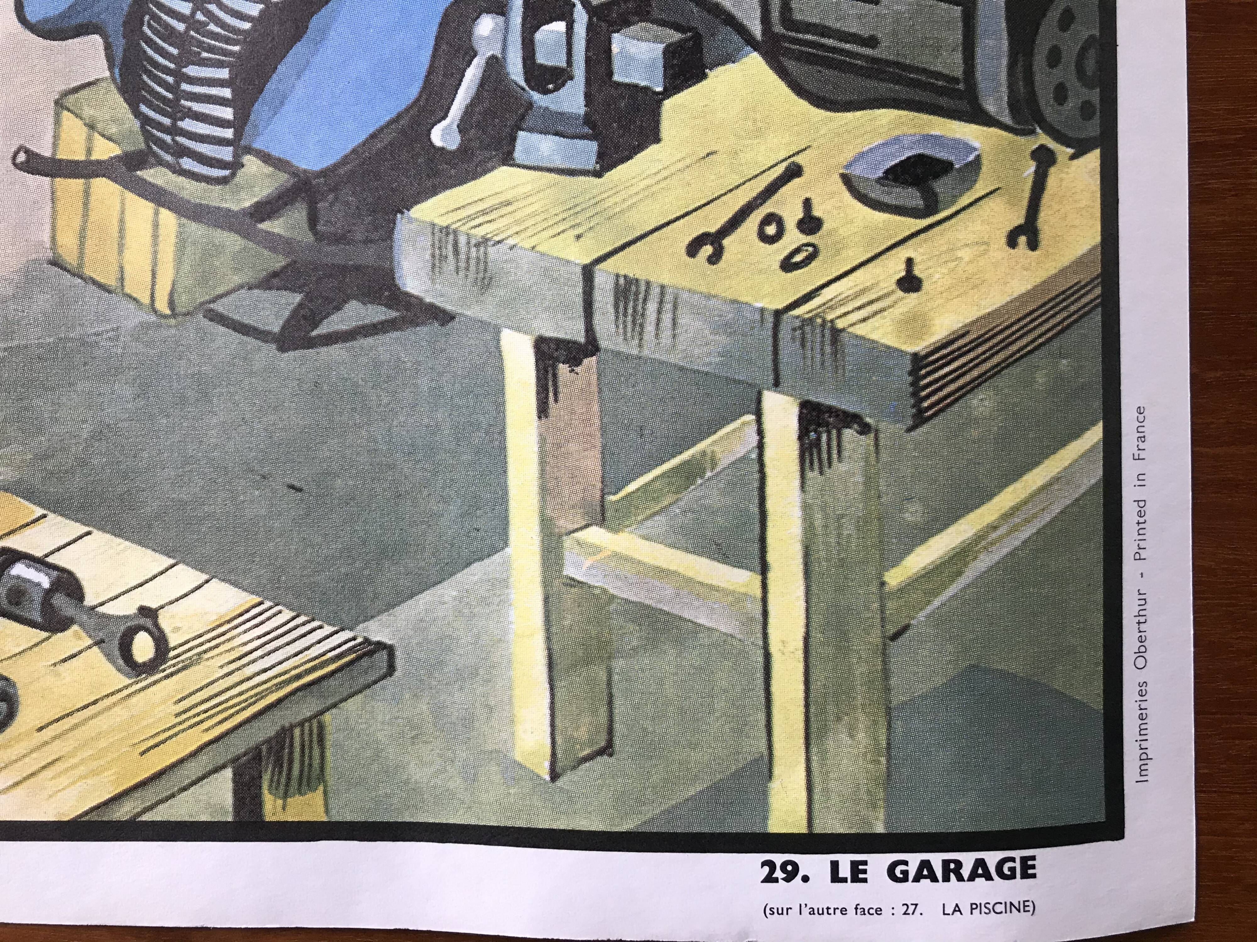 School poster oge hachette garage/piscine